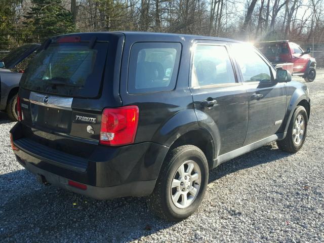 4F2CZ96158KM03849 - 2008 MAZDA TRIBUTE S BLACK photo 4