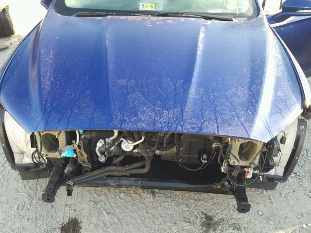 3FA6P0HD2FR129496 - 2015 FORD FUSION SE BLUE photo 7