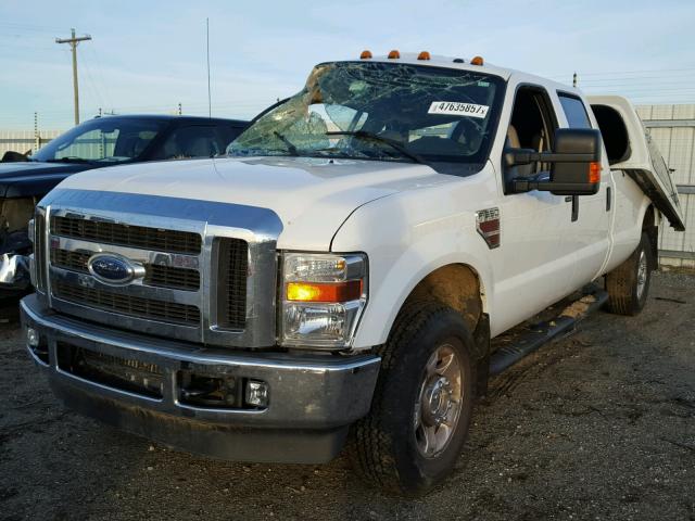 1FTWW3BRXAEA86685 - 2010 FORD F350 SUPER WHITE photo 2