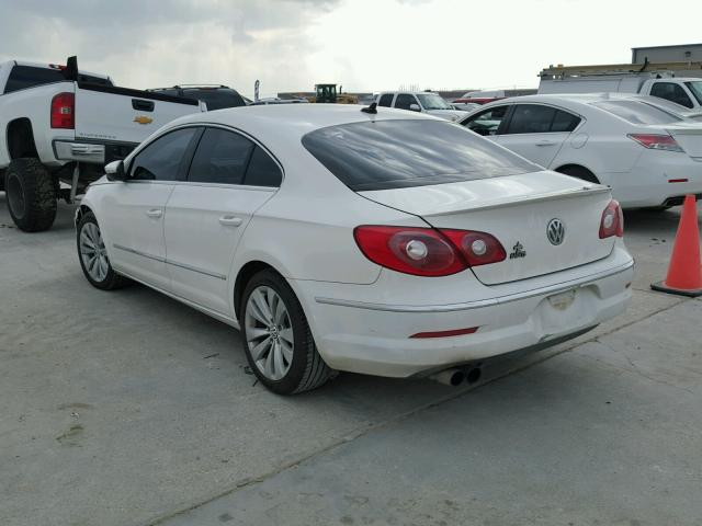 WVWMN7AN4AE546598 - 2010 VOLKSWAGEN CC SPORT WHITE photo 3