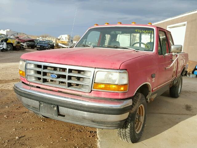 1FTEX14N1PKB12236 - 1993 FORD F150 RED photo 2