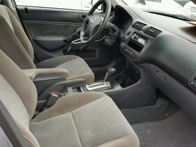 2HGES16344H611580 - 2004 HONDA CIVIC DX V GRAY photo 5