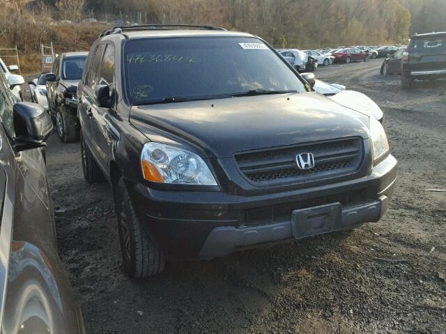 2HKYF18475H541443 - 2005 HONDA PILOT EX BLACK photo 1