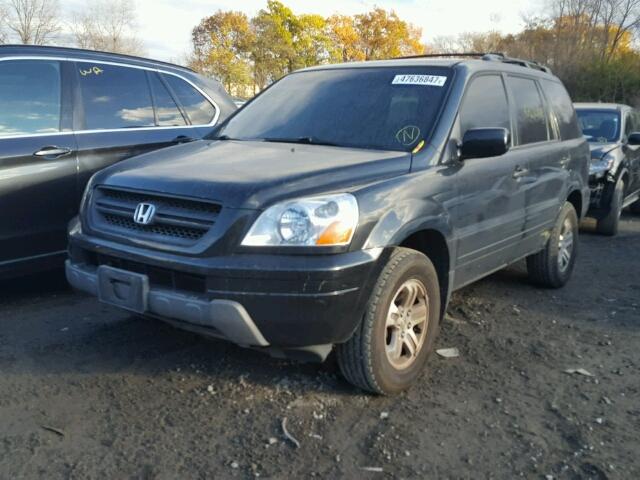 2HKYF18475H541443 - 2005 HONDA PILOT EX BLACK photo 2