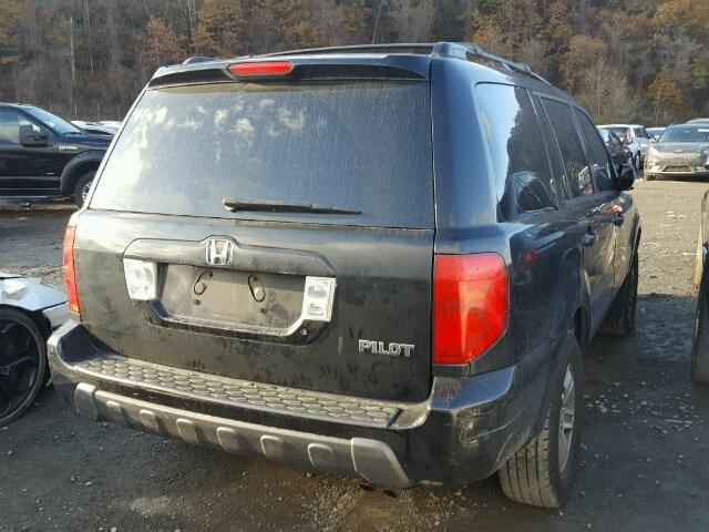 2HKYF18475H541443 - 2005 HONDA PILOT EX BLACK photo 4