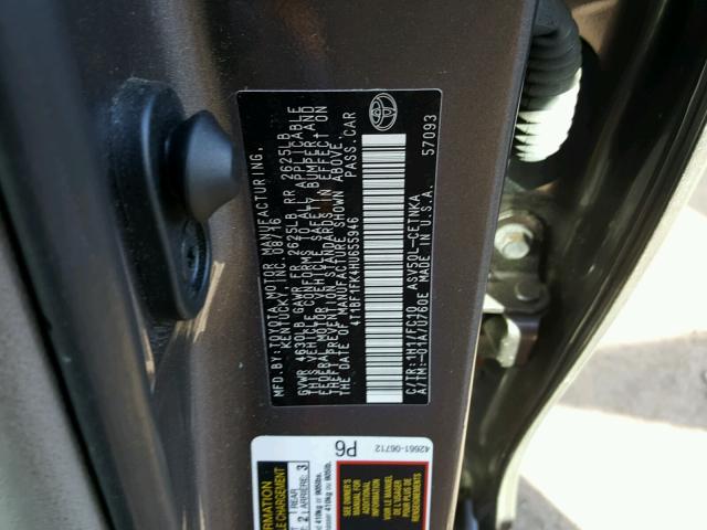 4T1BF1FK4HU655946 - 2017 TOYOTA CAMRY LE ნაცრისფერი ფოტო 10