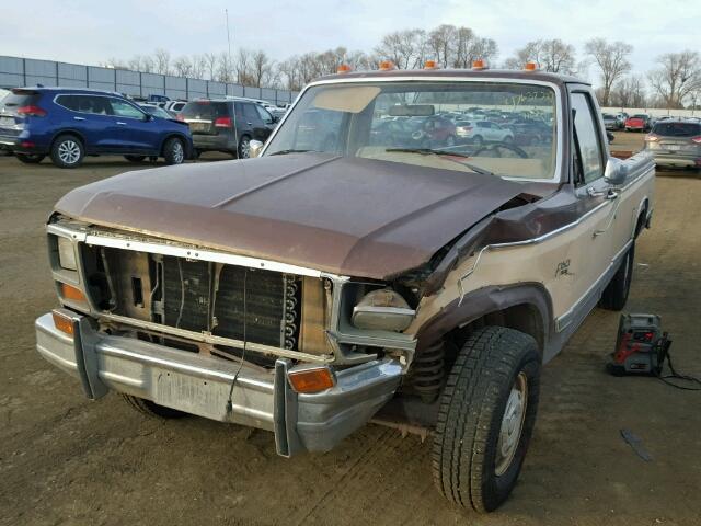 1FTDF15G8DPA45342 - 1983 FORD F150 BROWN photo 2