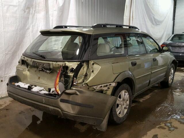 4S4BP61C456368519 - 2005 SUBARU LEGACY OUT GREEN photo 4