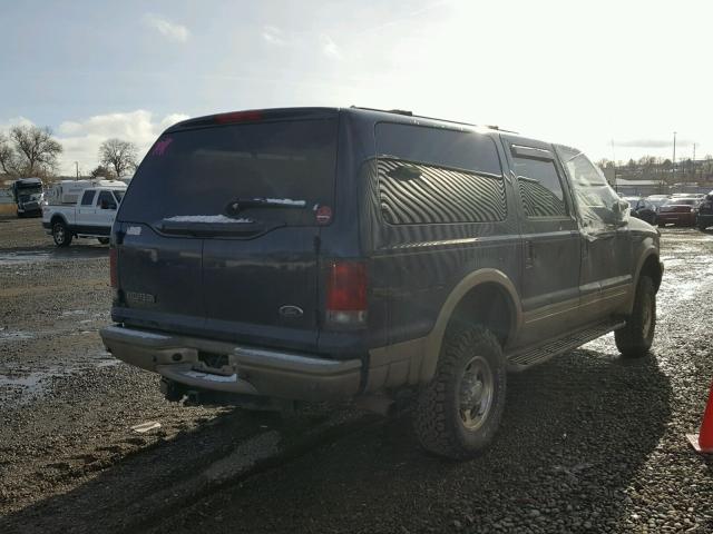 1FMSU45P93ED54130 - 2003 FORD EXCURSION BLUE photo 4