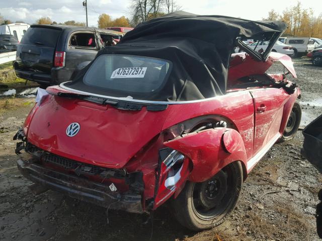 3VW517ATXEM821953 - 2014 VOLKSWAGEN BEETLE RED photo 4