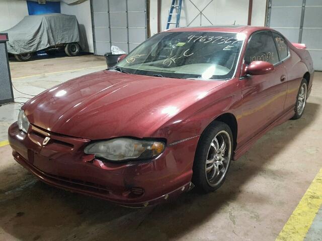 2G1WW12E159245130 - 2005 CHEVROLET MONTE CARL MAROON photo 2