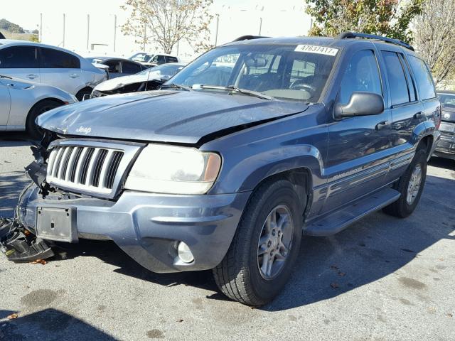 1J4GX48S14C216963 - 2004 JEEP GRAND CHER GRAY photo 2