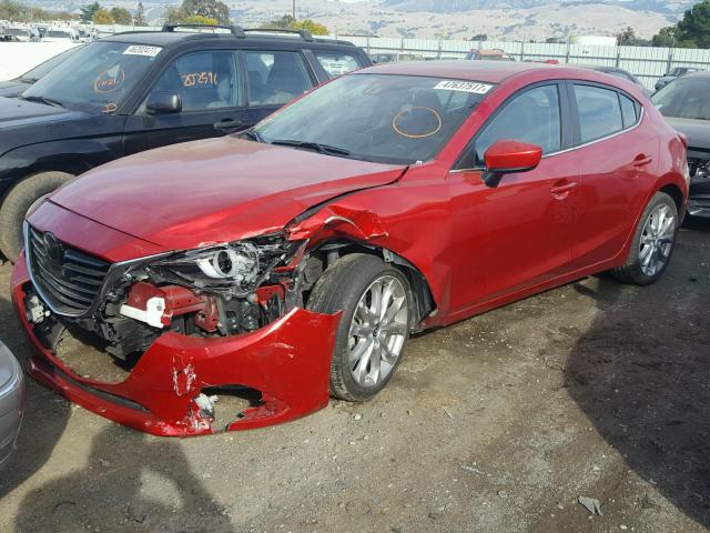 JM1BM1M39E1162265 - 2014 MAZDA 3 GRAND TO RED photo 2