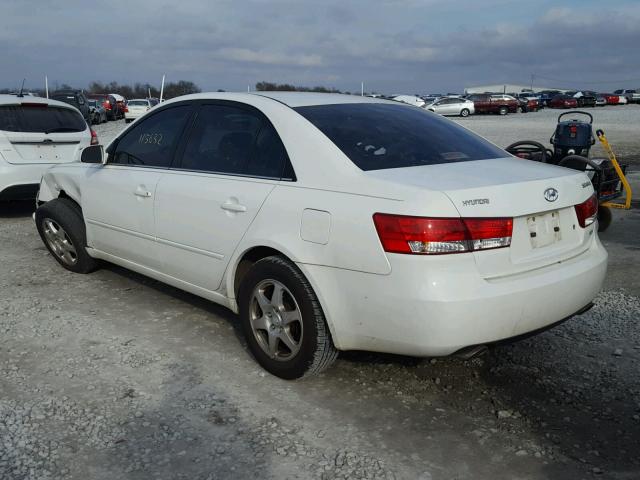 5NPEU46F76H089820 - 2006 HYUNDAI SONATA GLS WHITE photo 3