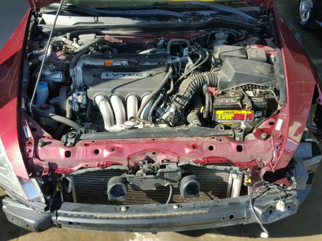 JHMCM56834C013307 - 2004 HONDA ACCORD EX RED photo 7