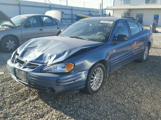 1G2NE52E4XM725444 - 1999 PONTIAC GRAND AM S BLUE photo 2