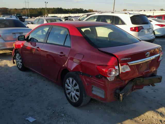 2T1BU4EE6CC877644 - 2012 TOYOTA COROLLA BA RED photo 3