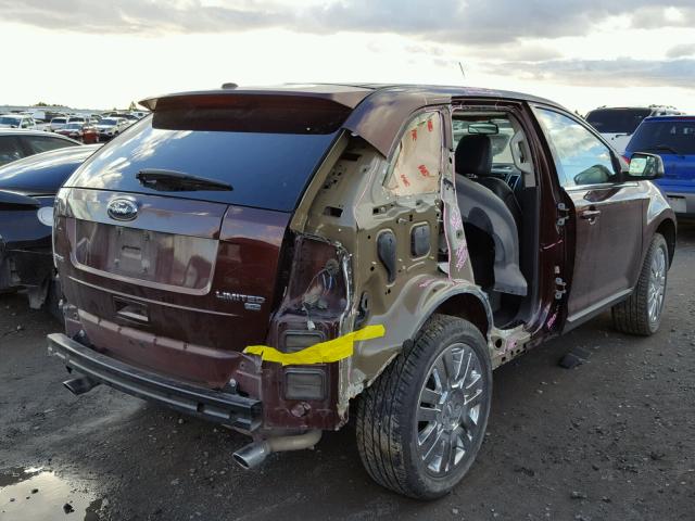 2FMDK4KC9ABA31298 - 2010 FORD EDGE LIMIT BURGUNDY photo 4