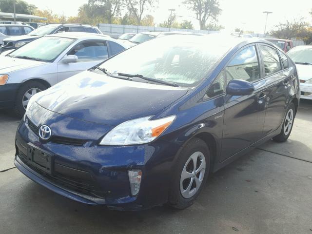 JTDKN3DU4D1708695 - 2013 TOYOTA PRIUS BLUE photo 2