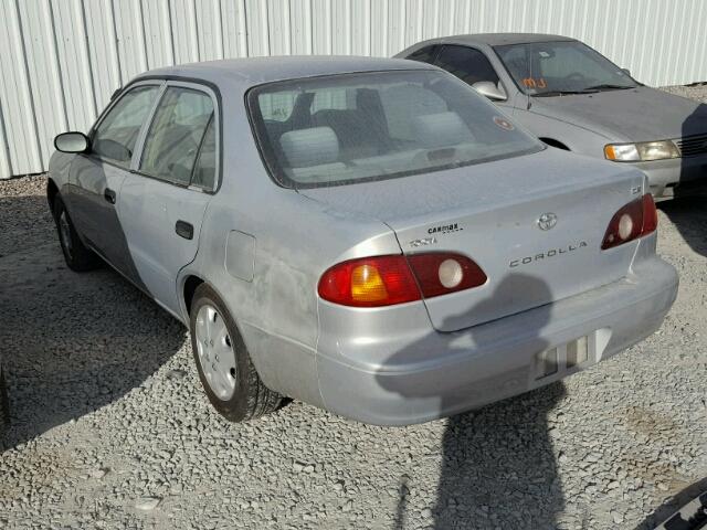 2T1BR12E81C396957 - 2001 TOYOTA COROLLA CE SILVER photo 3