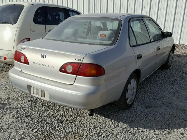 2T1BR12E81C396957 - 2001 TOYOTA COROLLA CE SILVER photo 4