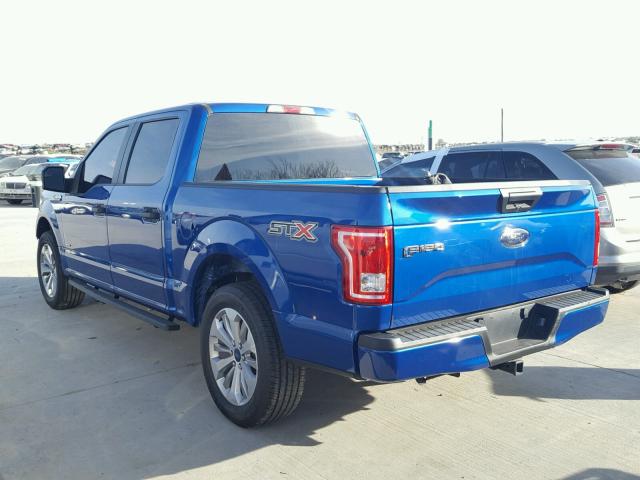 1FTEW1CP9HKE12839 - 2017 FORD F150 SUPER BLUE photo 3