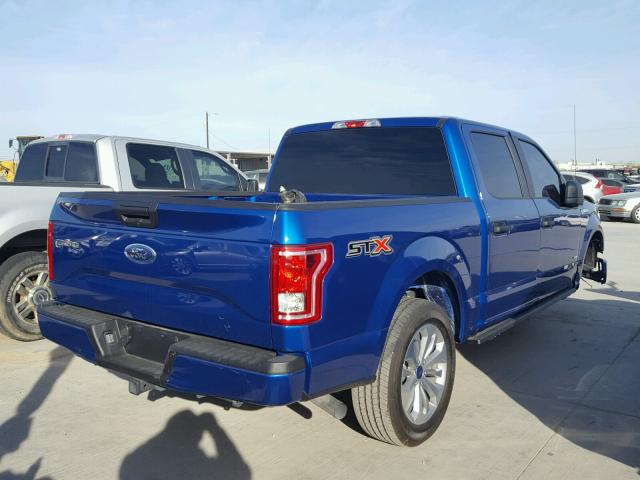 1FTEW1CP9HKE12839 - 2017 FORD F150 SUPER BLUE photo 4