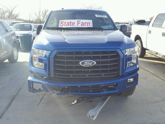 1FTEW1CP9HKE12839 - 2017 FORD F150 SUPER BLUE photo 9