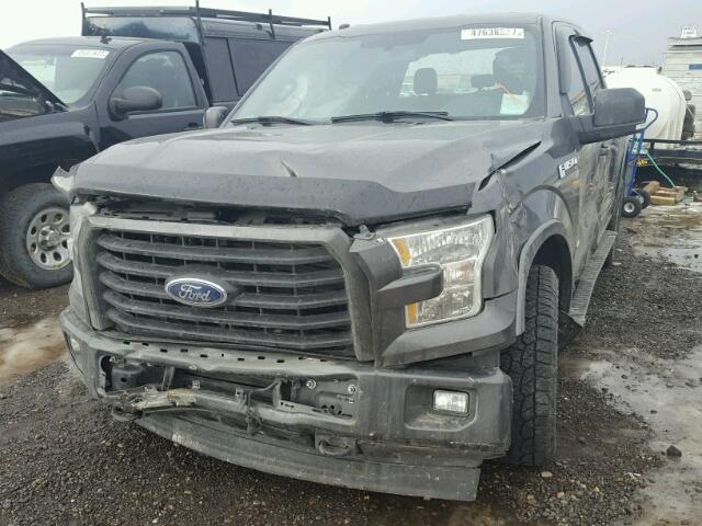 1FTEW1EP7HFA03437 - 2017 FORD F150 SUPER GRAY photo 2