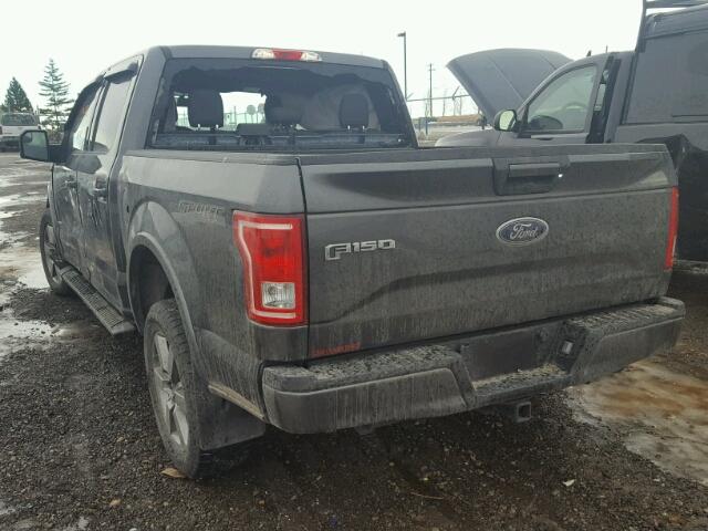 1FTEW1EP7HFA03437 - 2017 FORD F150 SUPER GRAY photo 3