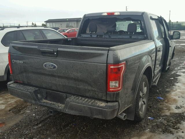 1FTEW1EP7HFA03437 - 2017 FORD F150 SUPER GRAY photo 4