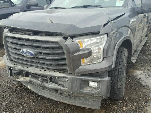 1FTEW1EP7HFA03437 - 2017 FORD F150 SUPER GRAY photo 9