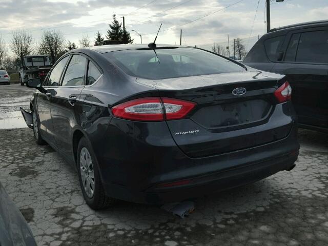 3FA6P0G73ER370204 - 2014 FORD FUSION S BLACK photo 3