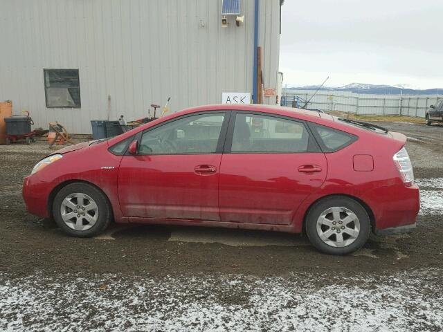 JTDKB20U377580184 - 2007 TOYOTA PRIUS RED photo 9