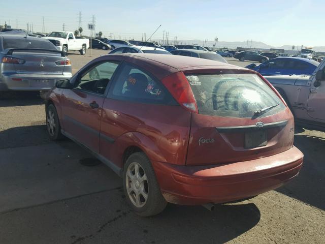 3FAFP31371R248558 - 2001 FORD FOCUS ZX3 RED photo 3