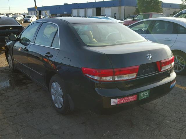 1HGCM56363A049445 - 2003 HONDA ACCORD LX BLACK photo 3