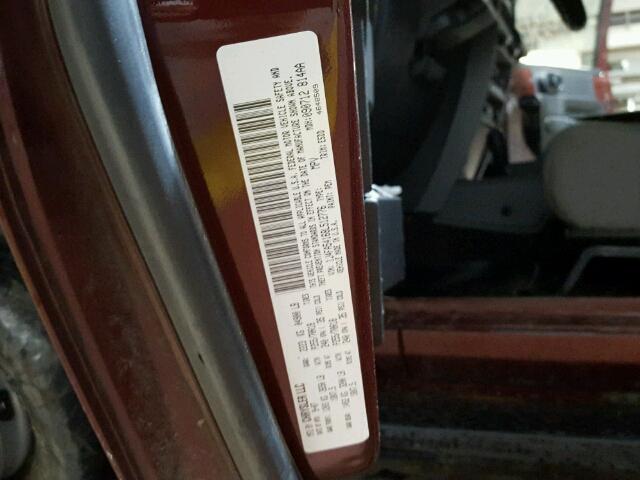 1J4FA54168L512776 - 2008 JEEP WRANGLER S 栗色 照片 10