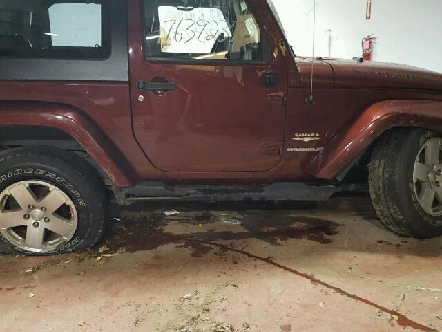 1J4FA54168L512776 - 2008 JEEP WRANGLER S MAROON photo 9