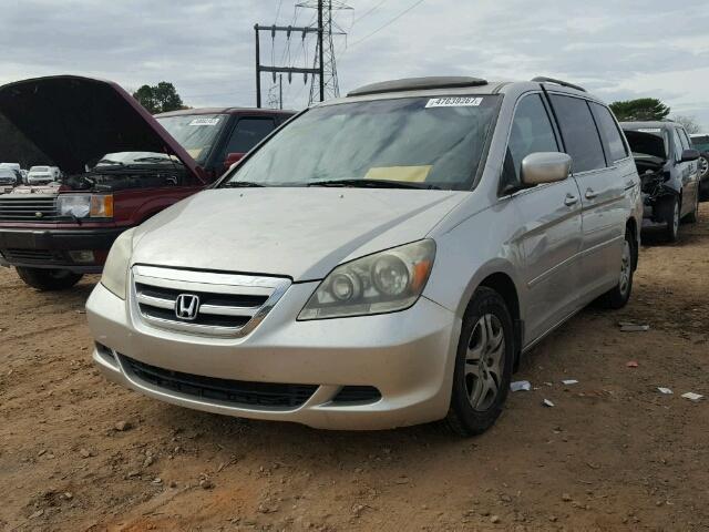 5FNRL38735B023332 - 2005 HONDA ODYSSEY EX SILVER photo 2