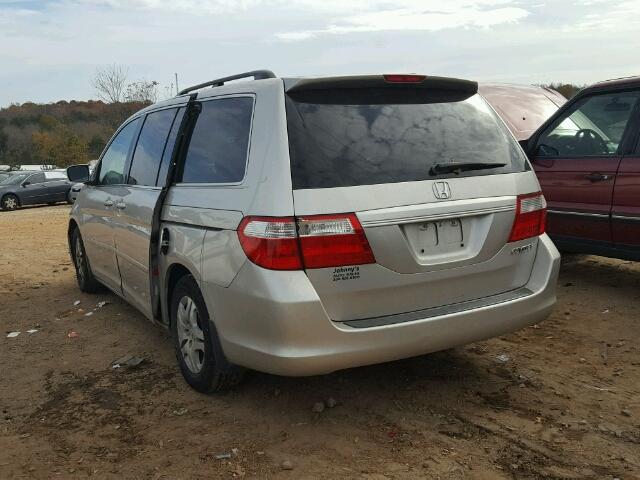 5FNRL38735B023332 - 2005 HONDA ODYSSEY EX SILVER photo 3