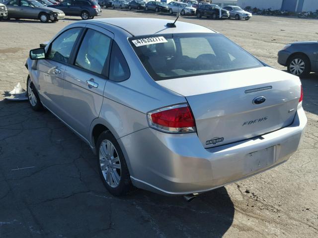 1FAHP3HN4AW287668 - 2010 FORD FOCUS SEL SILVER photo 3