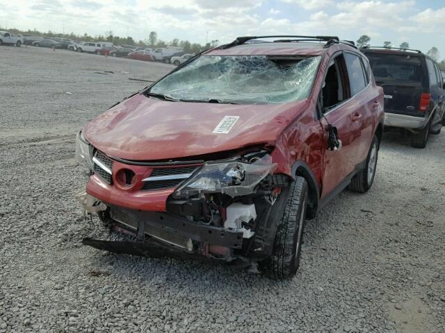 JTMWFREV6DD011360 - 2013 TOYOTA RAV4 XLE RED photo 2