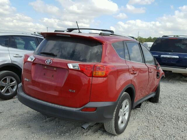 JTMWFREV6DD011360 - 2013 TOYOTA RAV4 XLE RED photo 4