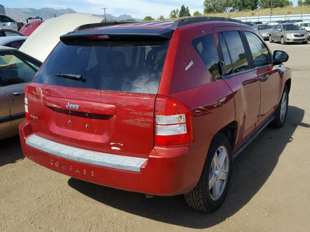 1J8FF47W07D179971 - 2007 JEEP COMPASS RED photo 4