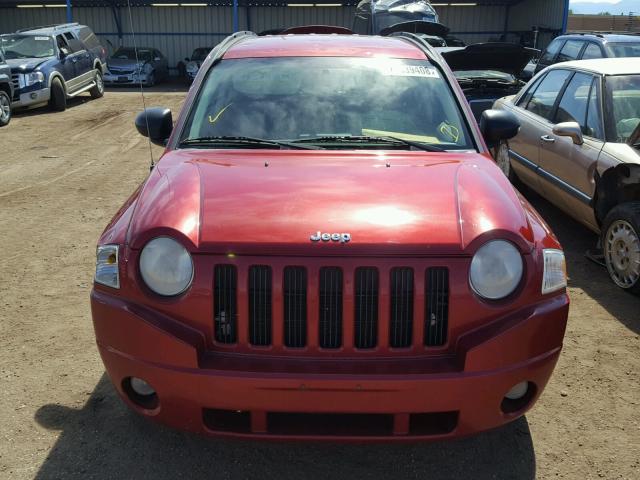 1J8FF47W07D179971 - 2007 JEEP COMPASS RED photo 9