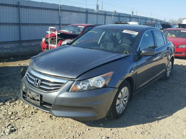 1HGCP2F37BA015521 - 2011 HONDA ACCORD LX GRAY photo 2