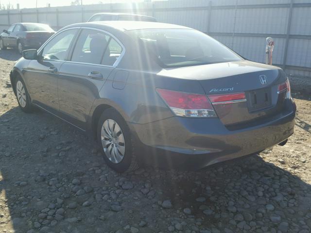 1HGCP2F37BA015521 - 2011 HONDA ACCORD LX GRAY photo 3