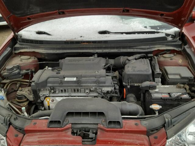 KMHDU4BDXAU960090 - 2010 HYUNDAI ELANTRA BL RED photo 7