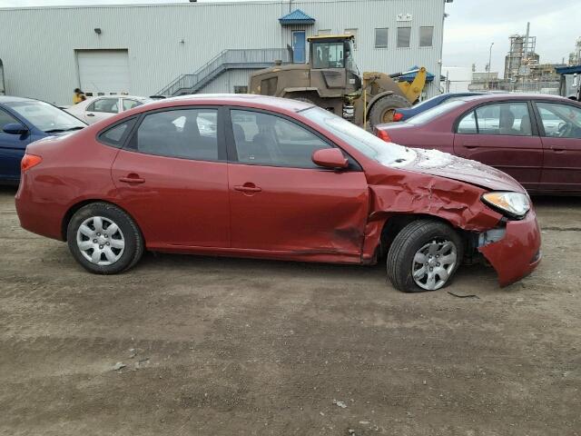 KMHDU4BDXAU960090 - 2010 HYUNDAI ELANTRA BL RED photo 9