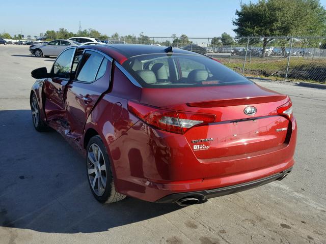 5XXGR4A6XCG045951 - 2012 KIA OPTIMA SX RED photo 3